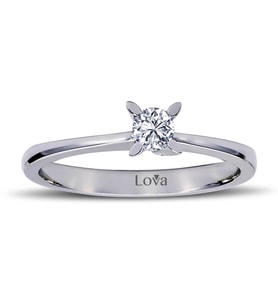 Lova F Renk 0,15 Karat Pırlanta Tektaş Yüzük - 1020040