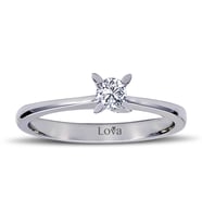 Lova F Renk 0,15 Karat Pırlanta Tektaş Yüzük - 1020040