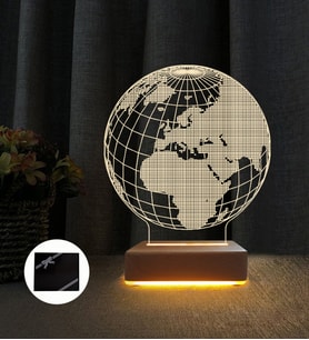 Dünya Tasarım 3d Led Lamba Masa Gece Lambası