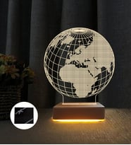 Dünya Tasarım 3d Led Lamba Masa Gece Lambası