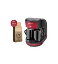 Goldmaster Bi Kahve Kırmızı Çift Kupalı Filtre Kahve Makinesi 