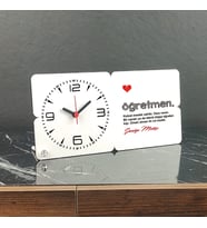 Öğretmenler Günü Hediyesi Ahşap Masa Saati