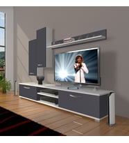 Decoraktiv Eko 7 Mdf Dvd Tv Ünitesi Tv Sehpası (Beyaz - Antrasit)