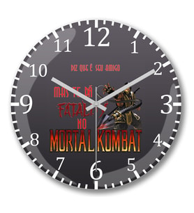 Mortal Kombat 2 Duvar Saati Bombeli Gercek Cam