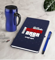 BK Gift Kişiye Özel Mimar Baba Lacivert Defter Kalem Termos Mug Seti-1 (Model 1)