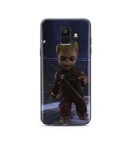 Baby Groot Tasarım Süper Şeffaf Silikon Telefon Kılıfı Samsung A6 (2018)