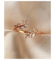 Akasya Çiçeği Ayarlanabilir 14 K Altın Kaplama Yüzük (Rose)