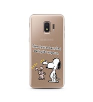 Snoopy Tasarımlı Süper Şeffaf Silikon Telefon Kılıfı Samsung J2 Core