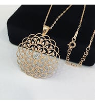  GÜMÜŞ ROSE YAŞAM ÇİÇEĞİ KOLYESİ  