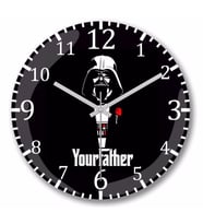 Star Wars Yourfather Duvar Saati Bombeli Gercek Cam