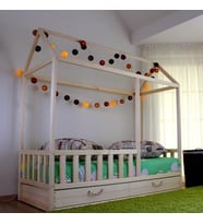 Markaawm Montessori Çocuk Yatak Doğal Ahşap 90X190 Karyola Buse