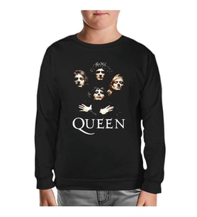 Queen - Bohemian Rhapsody Siyah Çocuk Sweatshirt