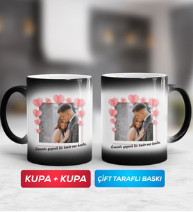 İkili Sevgiliye Sevgililer Günü Hediyesi 12 Sihirli Kupa Bardak