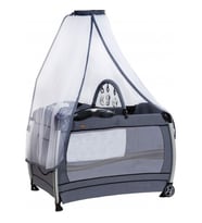 Acr Ciciko C-1000 Velar Tüllü Bebek Oyun Parkı Park Yatak Beşik 70x110 cm- Gri (Karışık)