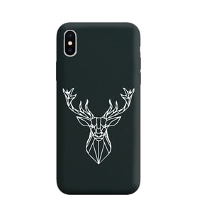 Iphone Xs Çizgi Tasarımlı Siyah Lansman Telefon Kılıfı