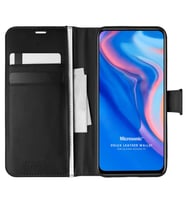 Microsonic Huawei Honor 9X Kılıf Delux Leather Wallet Siyah