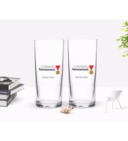 BK Gift Kişiye Özel Renkli Baskılı Kahramanmaraş Tasarımlı Turistik İkili Rakı Bardağı Seti-1 (Beyaz)