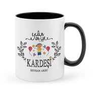 BK Gift Kişiye Özel Yılın En İyi Kardeşi Siyah Kupa Bardak  2