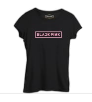 Black Pink - Logo Siyah Kadın Tshirt