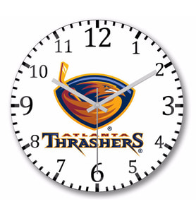 Atlanta Thrashers Duvar Saati Bombeli Gercek Cam