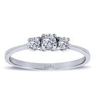 Lova 0,25 Karat Pırlanta Tria Yüzük - 1010078
