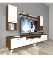Decoraktiv Eko 5220da Mdf Retro Tv Ünitesi Tv Sehpası (Beyaz - Kahverengi)