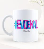 BK Gift Kişiye Özel EvdeKal Hashtag Beyaz Kupa Bardak - 5