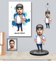 Kişiye Özel Mühendis Karikatürlü 3 lü Hediye Seti Bay-2