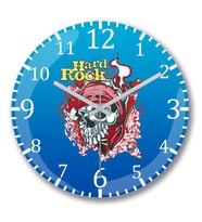 Hard Rock 2 Duvar Saati Bombeli Gercek Cam