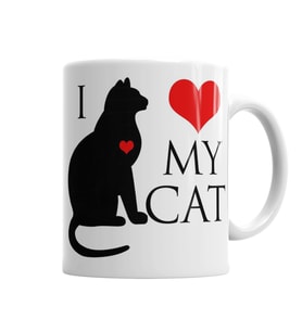 I Love My Cat Kedi Hayvan Pet Animal Kupa Bardak Porselen