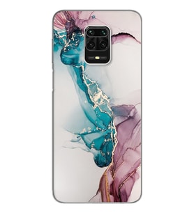 Duman Mermer Tasarımlı Süper Şeffaf Silikon Telefon Kılıfı Xiomai Redmi Note 9 P