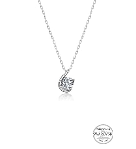 Söğütlü Silver Gümüş Swarovski taşlı pırlanta modeli  kolye