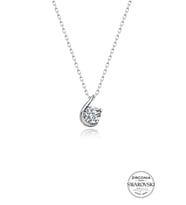 Söğütlü Silver Gümüş Swarovski taşlı pırlanta modeli  kolye