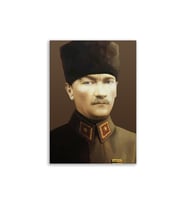 Atatürk Posteri Deri Kanvas Tablo 50x70cm
