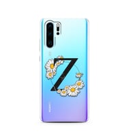Papatya Harf Tasarım Süper Şeffaf Silikon Telefon Kılıfı Huawei P30 Pro  Z-Harfi