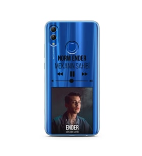 Norm Ender Mp3 Tasarımlı Süper Şeffaf Silikon Telefon Kılıfı Huawei Honor 10 Lit
