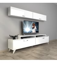 Decoraktiv Ekoflex 5 Slm Retro Tv Ünitesi Tv Sehpası (Beyaz)