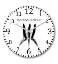Wolverine Duvar Saati Bombeli Gercek Cam
