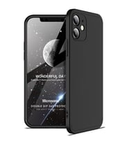 Microsonic Apple iPhone 12 Mini Kılıf Double Dip 360 Protective Siyah