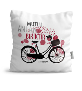 BK Gift Kişiye Özel Mutlu Anlar Biriktir Dekoratif Yastık