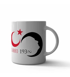 Ay Yıldız Atatürk Silüet Kupa (Çok Renkli)