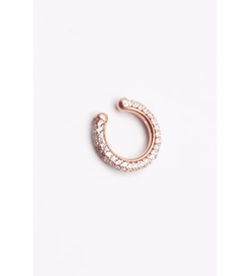 925 Ayar Cuff Halka Kıkırdak Küpe Rose