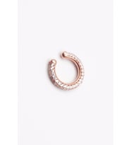 925 Ayar Cuff Halka Kıkırdak Küpe Rose