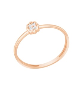 Diamond Line-Gülaylar Altın 14 Ayar Geometrik Yüzük