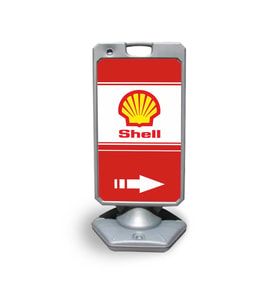 Shell   Reklam ve Yönlendirme Uyari Dubasi A Tabela Gri