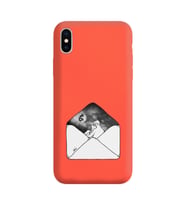 Iphone Xs Max Mektup Tasarımlı Turuncu Lansman Telefon Kılıfı