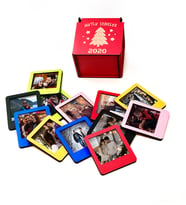 Yılbaşına Özel Ahşap Kutulu 12 Renkli Mini Polaroid Çerçeve