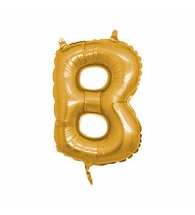 Benim Marifetlerim B Harfi Altın Folyo Balon 16 inch 40 cm (Çok Renkli)