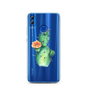 Kaktüs Tasarımlı Süper Şeffaf Silikon Telefon Kılıfı Huawei Honor 10 Lite