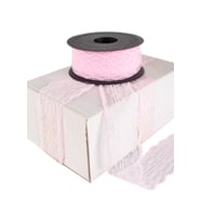 Kına Atölyesi 20 Mt Dantel Kurdela Çift 4 Cm  (Pembe)